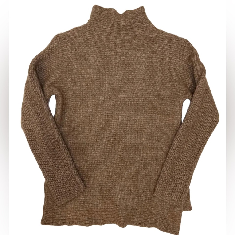 Bartolini ITALY🇮🇹MADE WOOL/CASHMERE Blend Mock Neck Rib Pullover Sweater LARGE